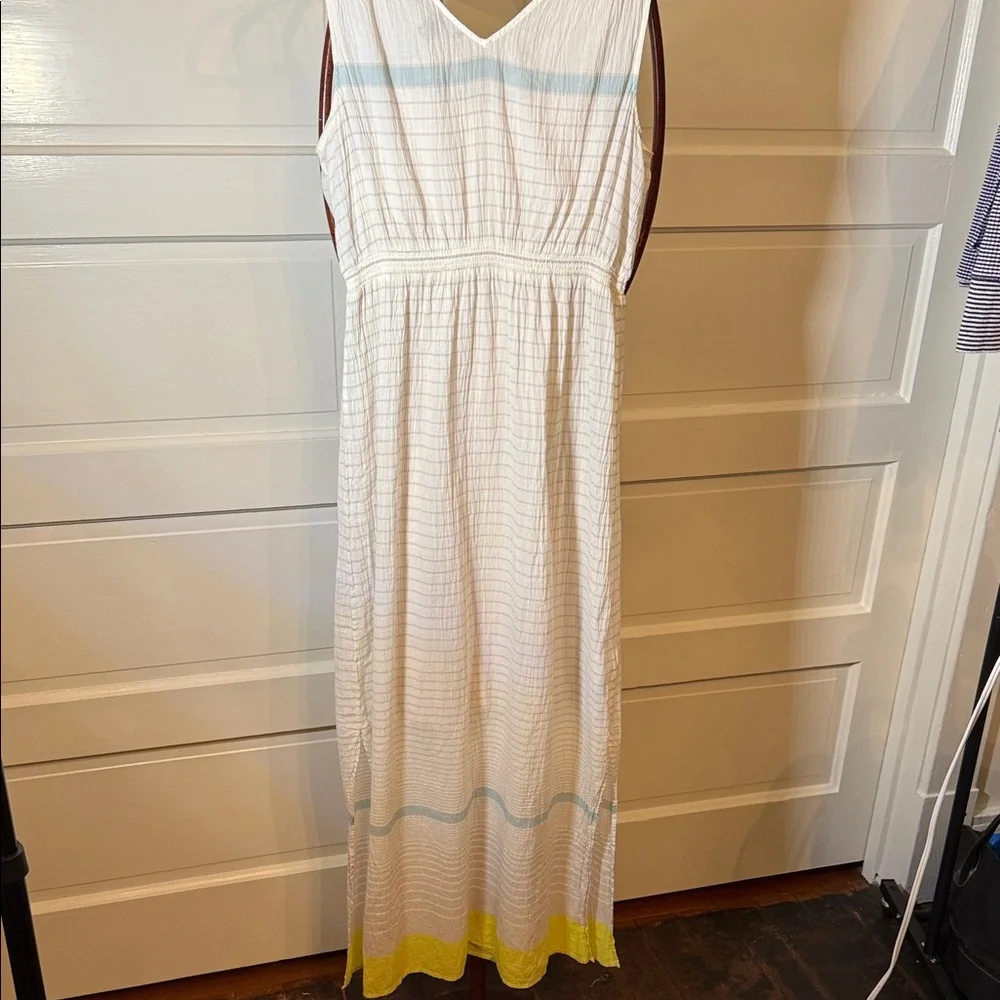 Tommy Bahama 2-Piece Gauze Maxi Dress Removable wearable Slip Dress beachy L